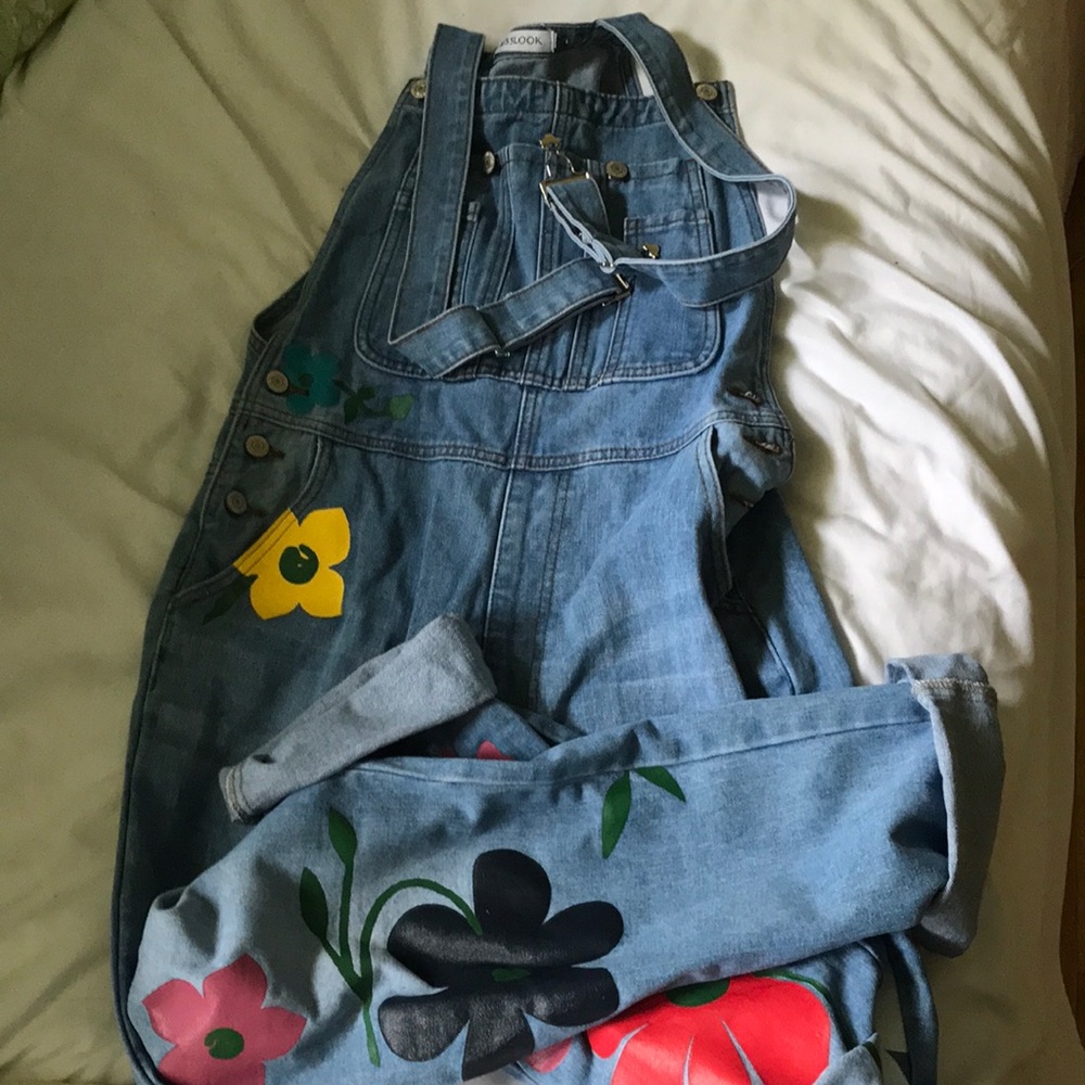 Floral overalls!
